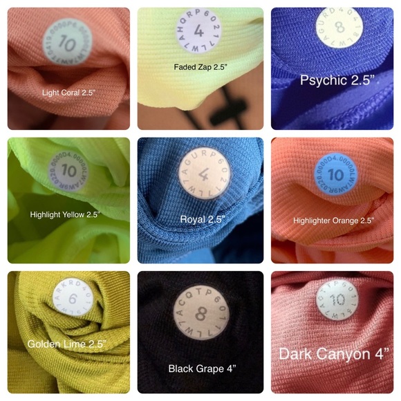 Lululemon Hotty Hot Size Dot Color Codes!!!! - Picture 10 of 10